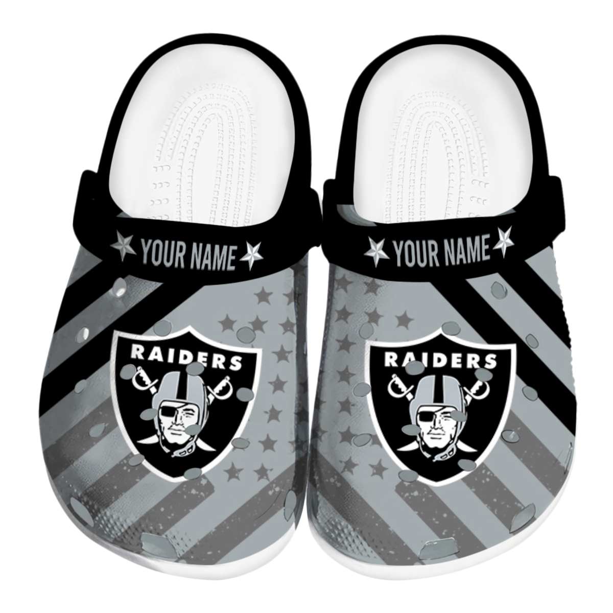 footwearmerch las vegas raiders nfl sport crocs crocband clogs shoes comfortable for men women and kids ucf82