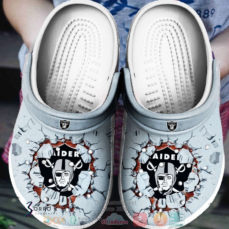 footwearmerch las vegas raiders nfl sport crocs crocband clogs shoes comfortable for men women and kids usw2d