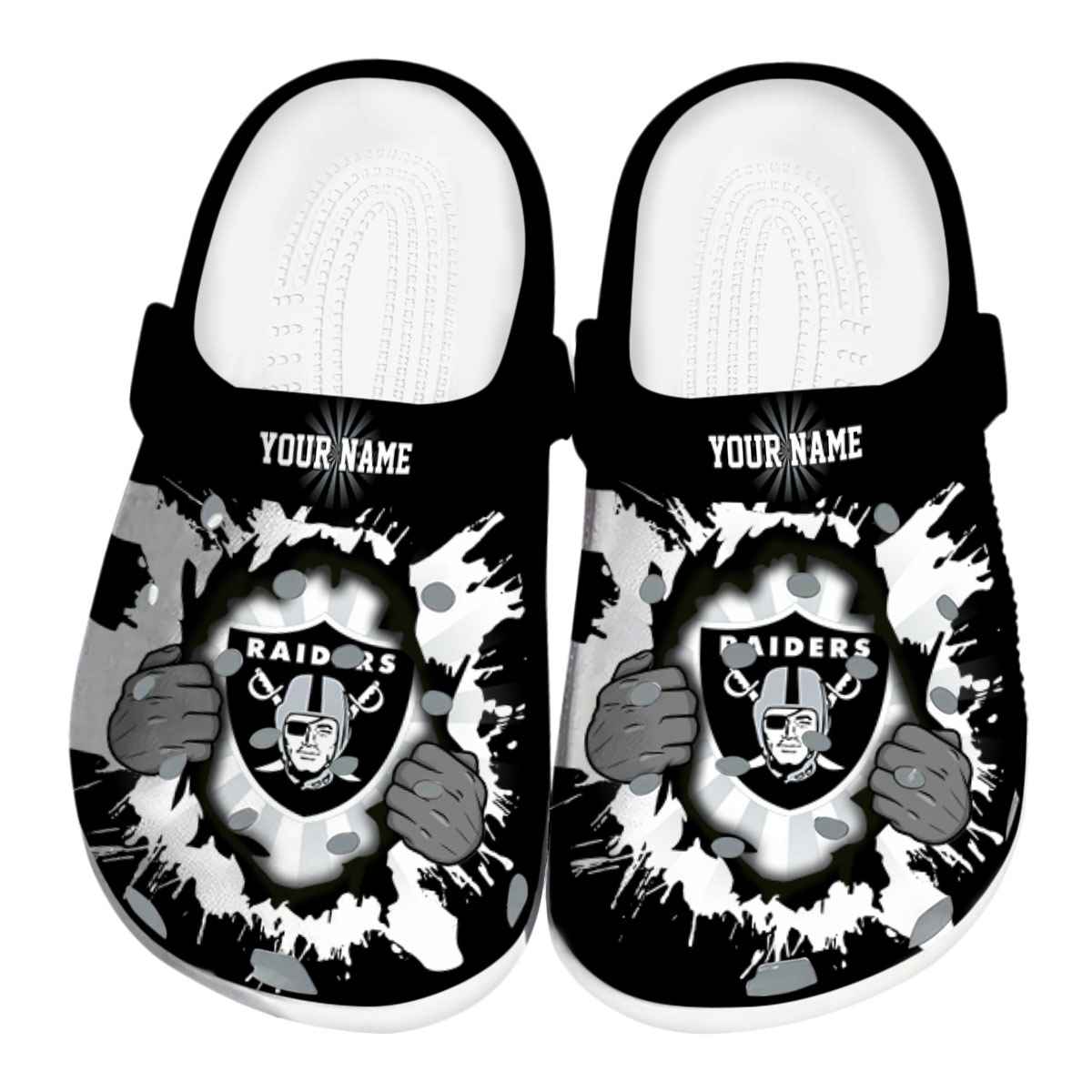 footwearmerch las vegas raiders nfl sport crocs crocband clogs shoes comfortable for men women and kids vcwfe