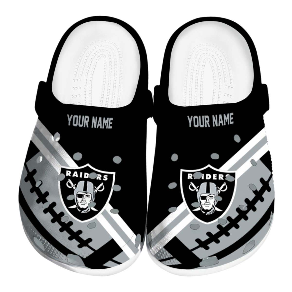 footwearmerch las vegas raiders nfl sport crocs crocband clogs shoes comfortable for men women and kids zfzq1
