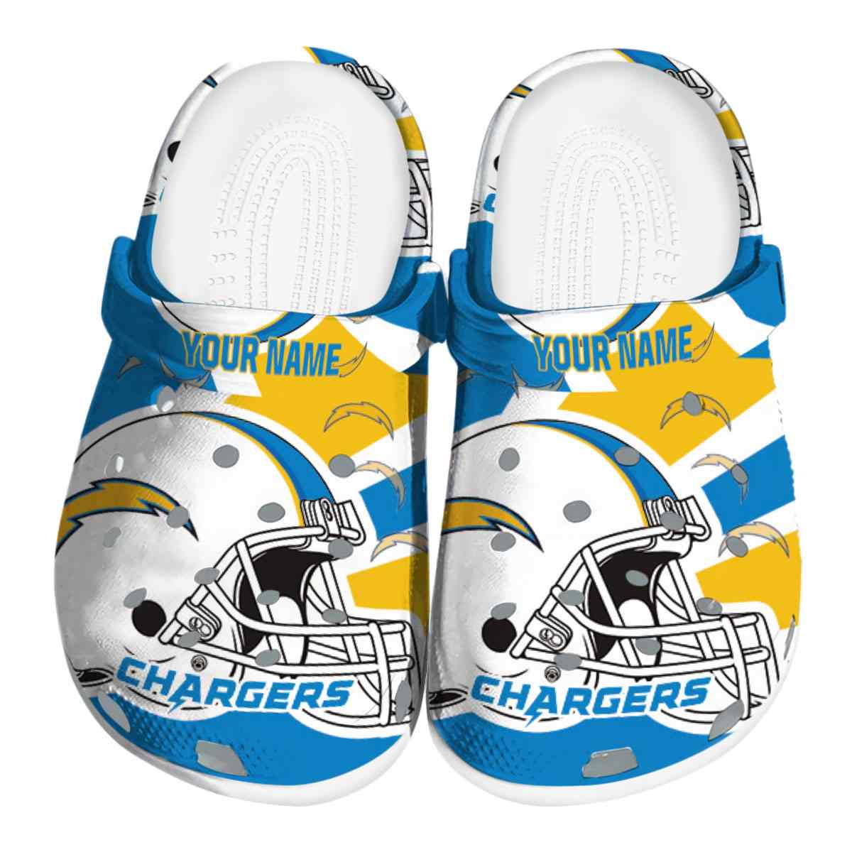 footwearmerch los angeles chargers nfl sport crocs crocband clogs shoes comfortable for men women and kids 58sxp