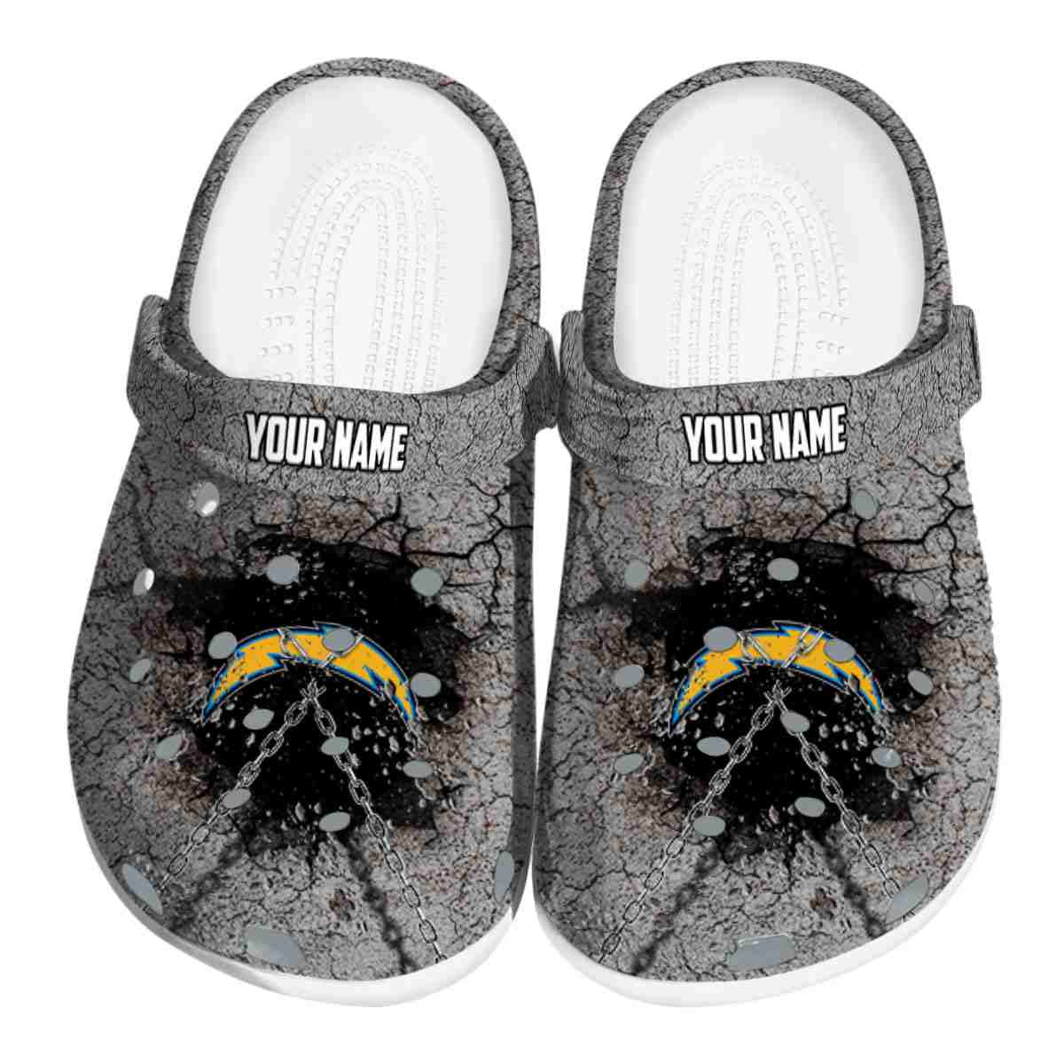 footwearmerch los angeles chargers nfl sport crocs crocband clogs shoes comfortable for men women and kids 9zhvp