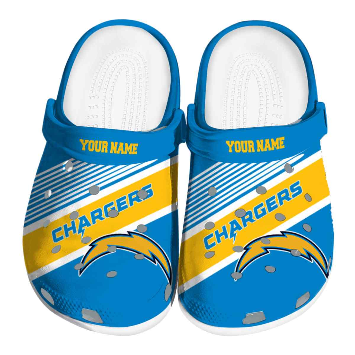 footwearmerch los angeles chargers nfl sport crocs crocband clogs shoes comfortable for men women and kids aai5y