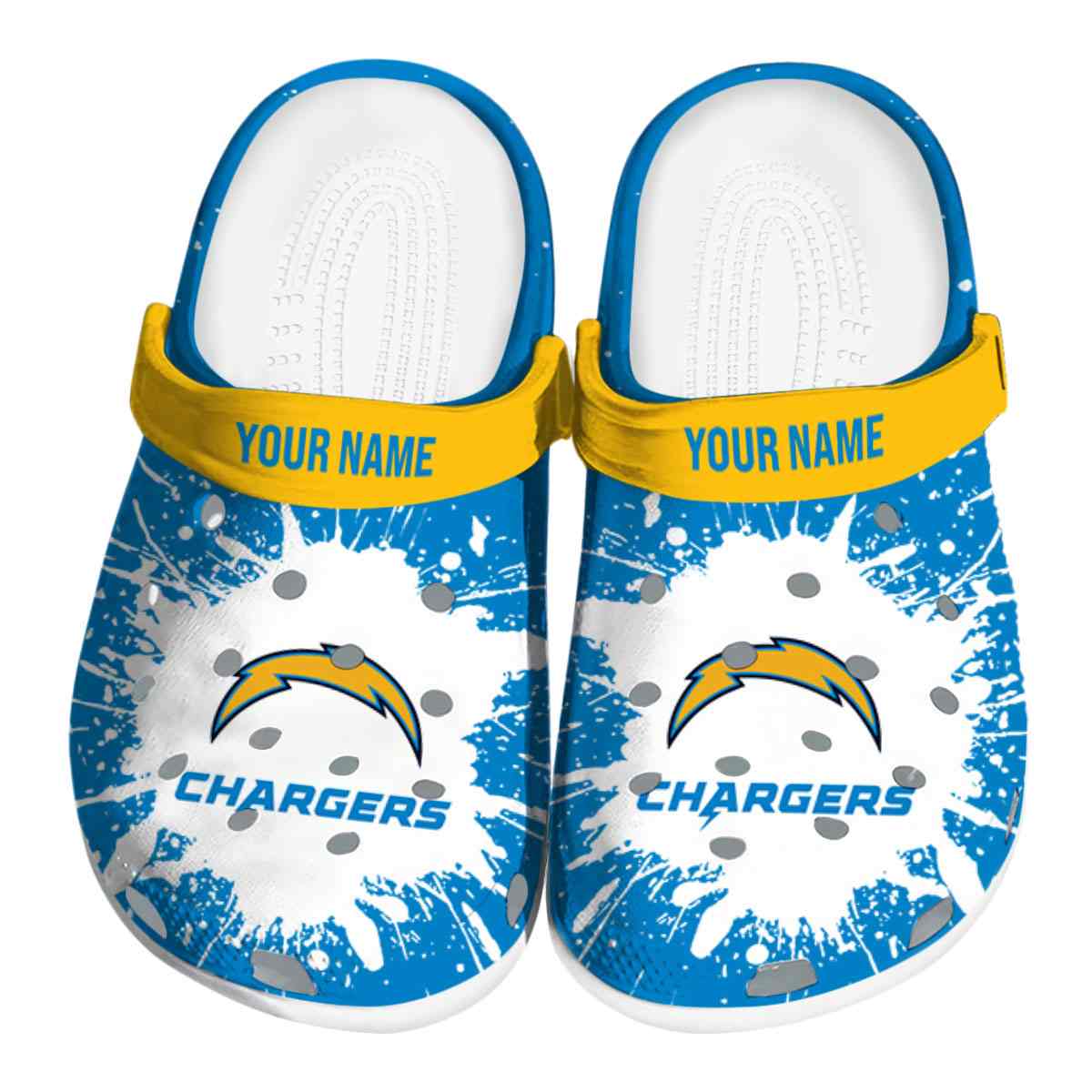 footwearmerch los angeles chargers nfl sport crocs crocband clogs shoes comfortable for men women and kids cxrgd