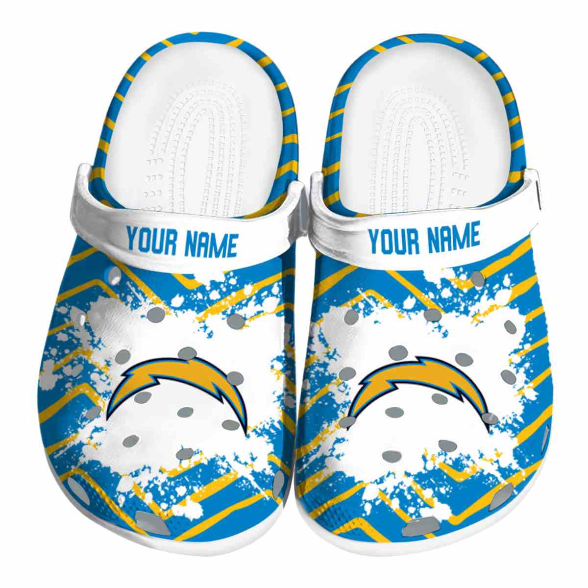 footwearmerch los angeles chargers nfl sport crocs crocband clogs shoes comfortable for men women and kids mkkd7