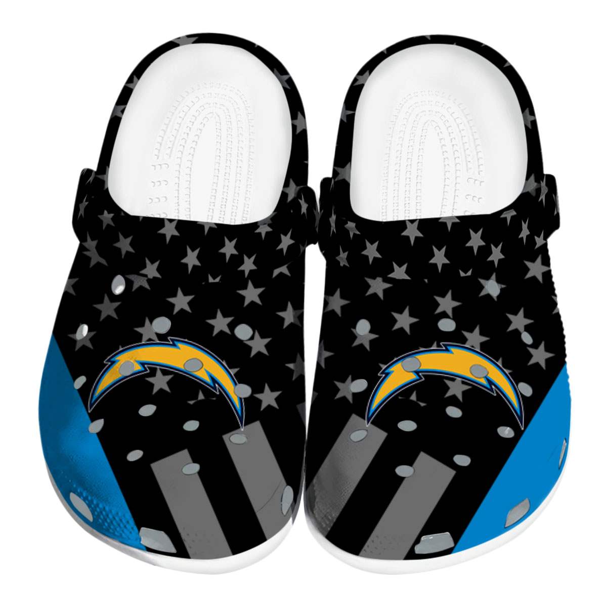 footwearmerch los angeles chargers nfl sport crocs crocband clogs shoes comfortable for men women and kids xiy7s