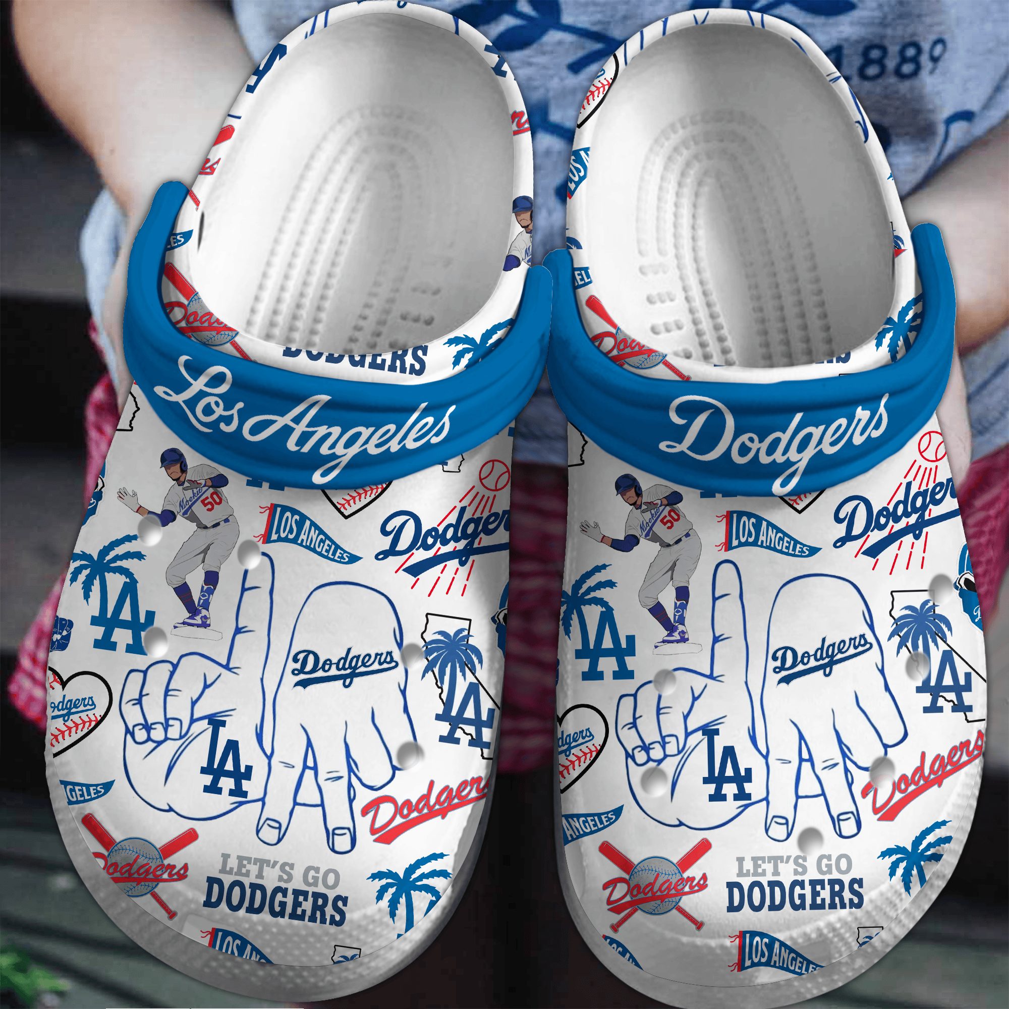 footwearmerch los angeles dodgers baseball mlb sport crocs crocband clogs shoes comfortable for men women and kids 9p7wi