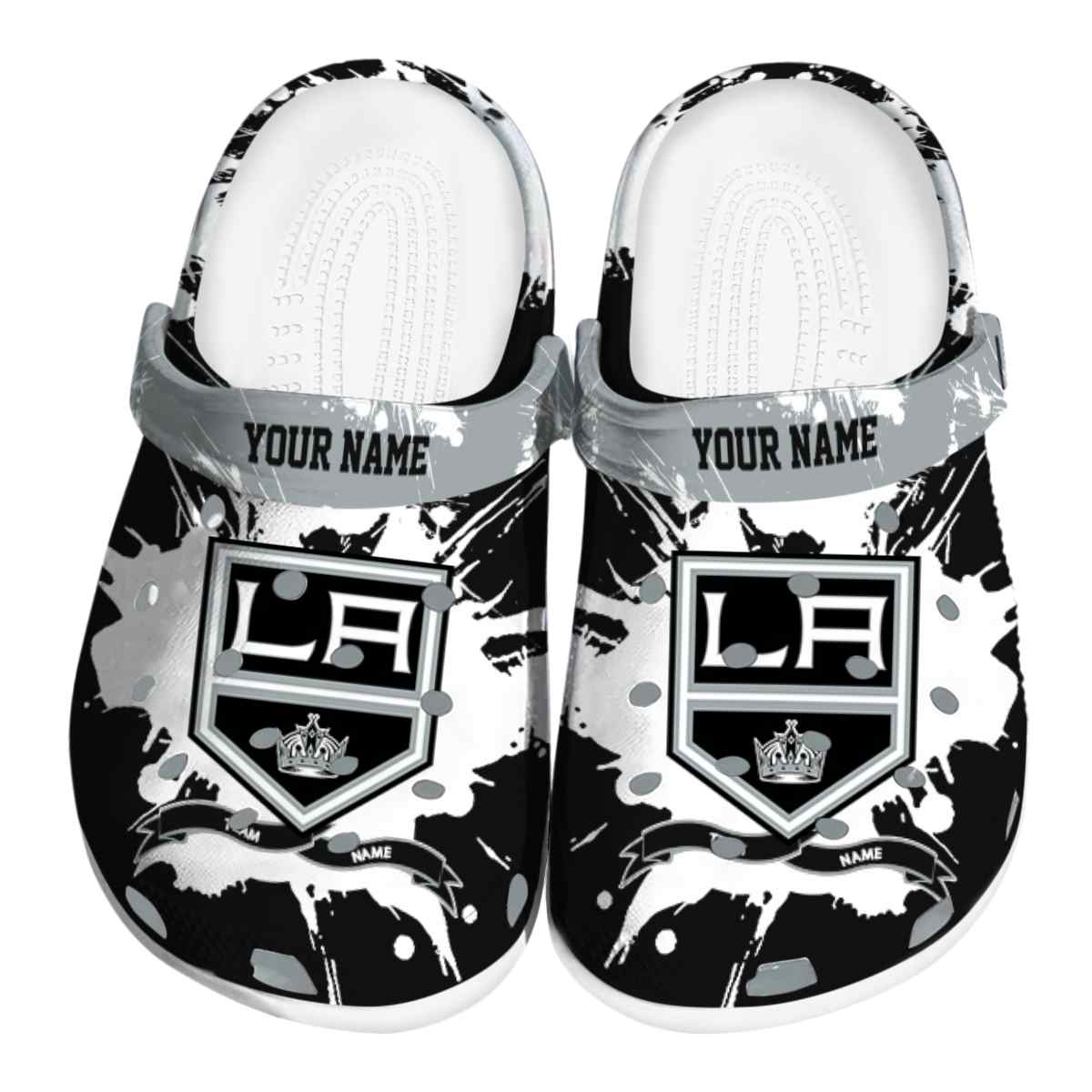 footwearmerch los angeles kings nhl sport crocs crocband clogs shoes comfortable for men women and kids 2vkmw