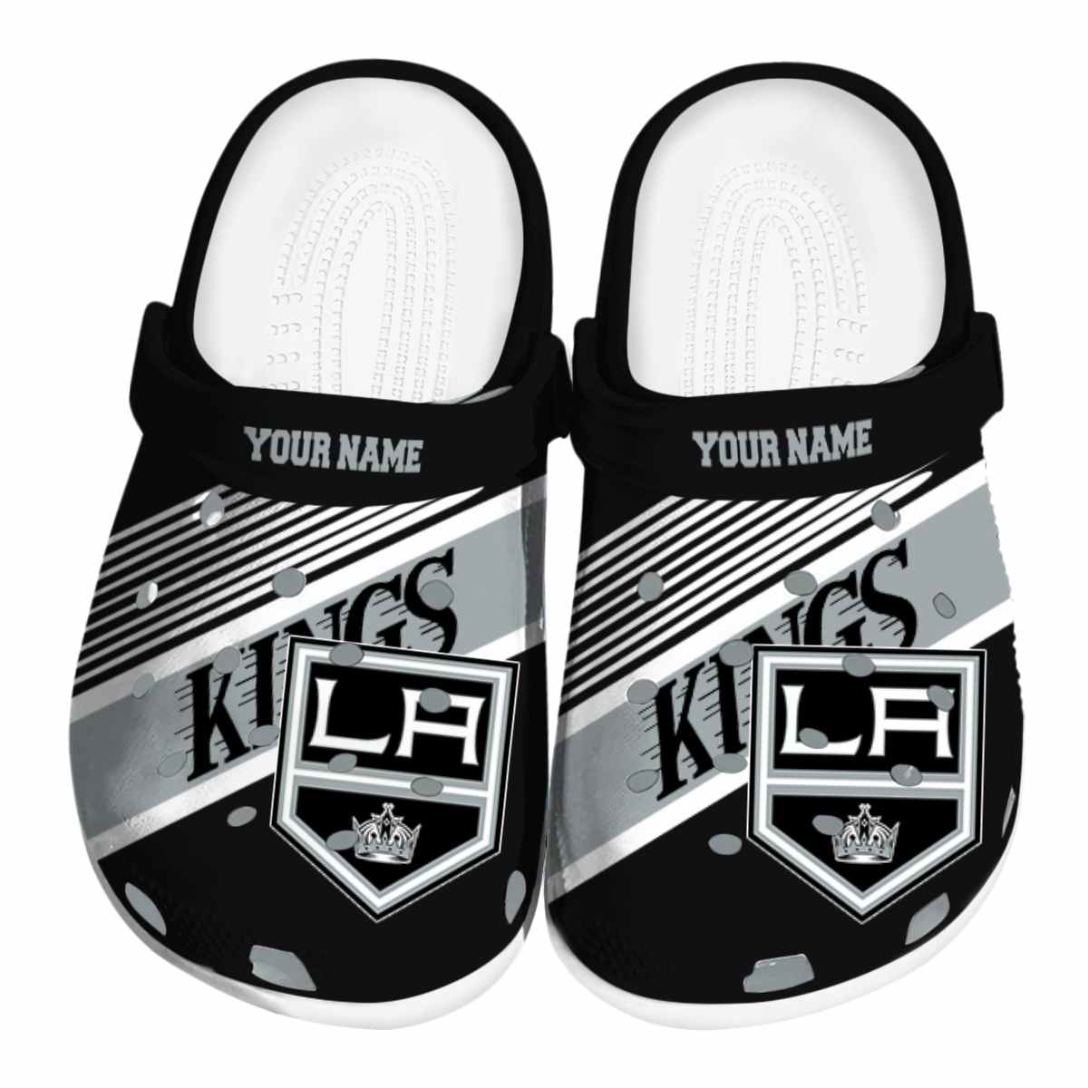 footwearmerch los angeles kings nhl sport crocs crocband clogs shoes comfortable for men women and kids 3tcwn