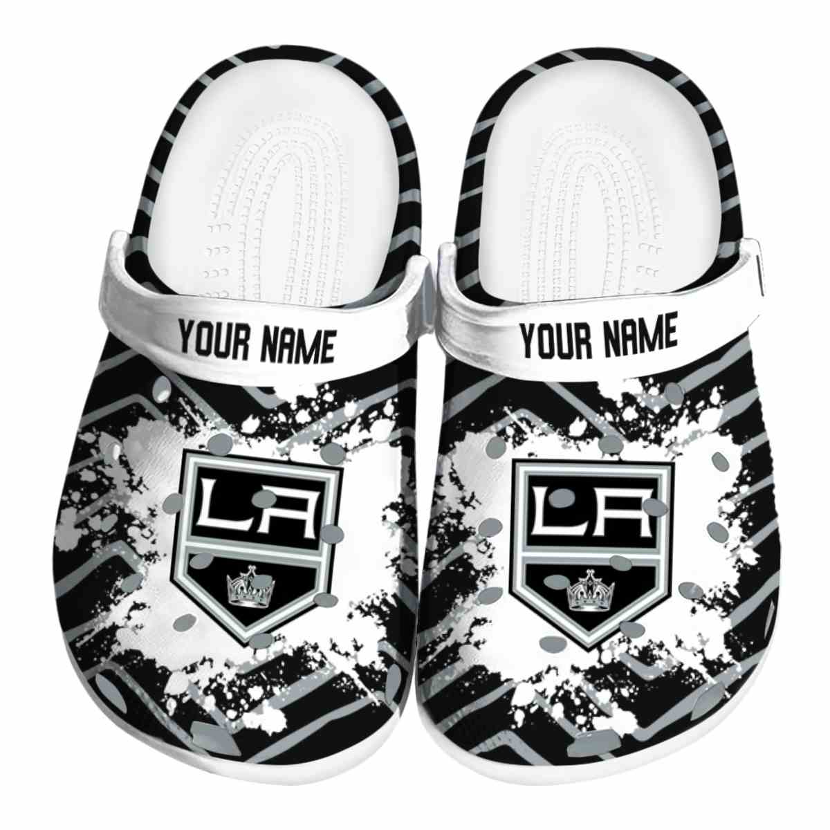 footwearmerch los angeles kings nhl sport crocs crocband clogs shoes comfortable for men women and kids haocz