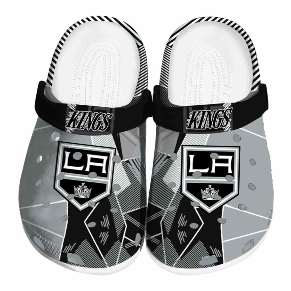 footwearmerch los angeles kings nhl sport crocs crocband clogs shoes comfortable for men women and kids igv9x