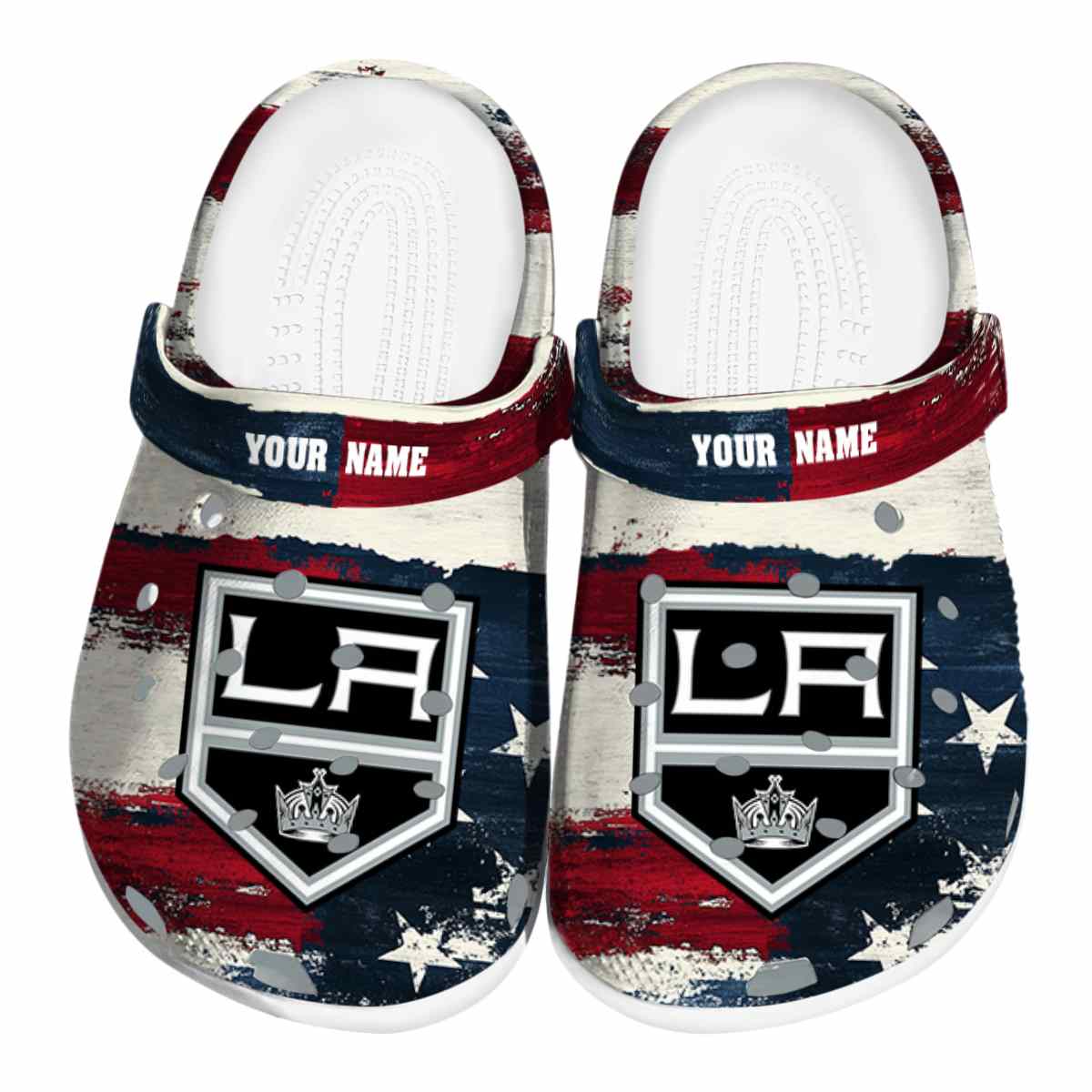 footwearmerch los angeles kings nhl sport crocs crocband clogs shoes comfortable for men women and kids kkbez