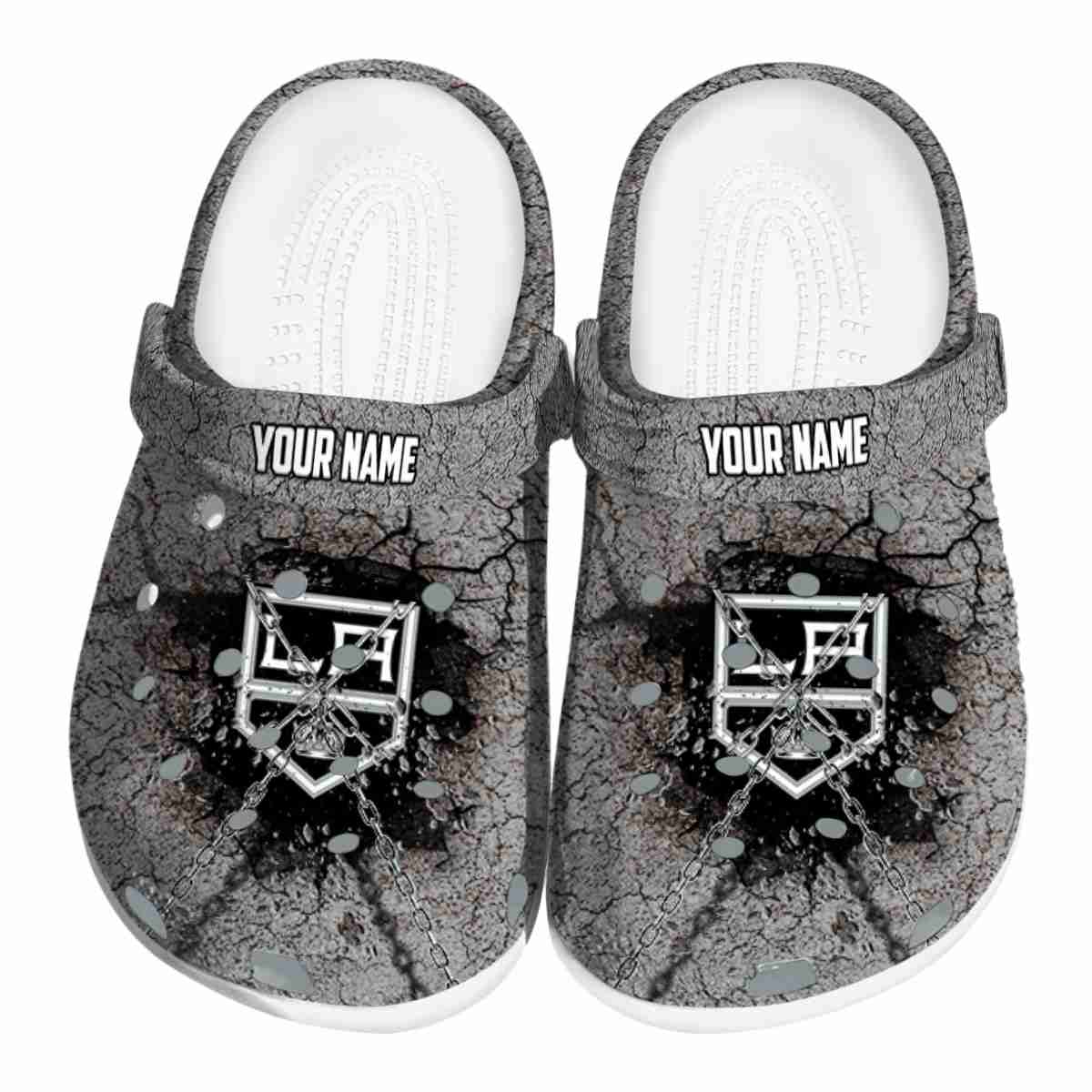 footwearmerch los angeles kings nhl sport crocs crocband clogs shoes comfortable for men women and kids lu3gs