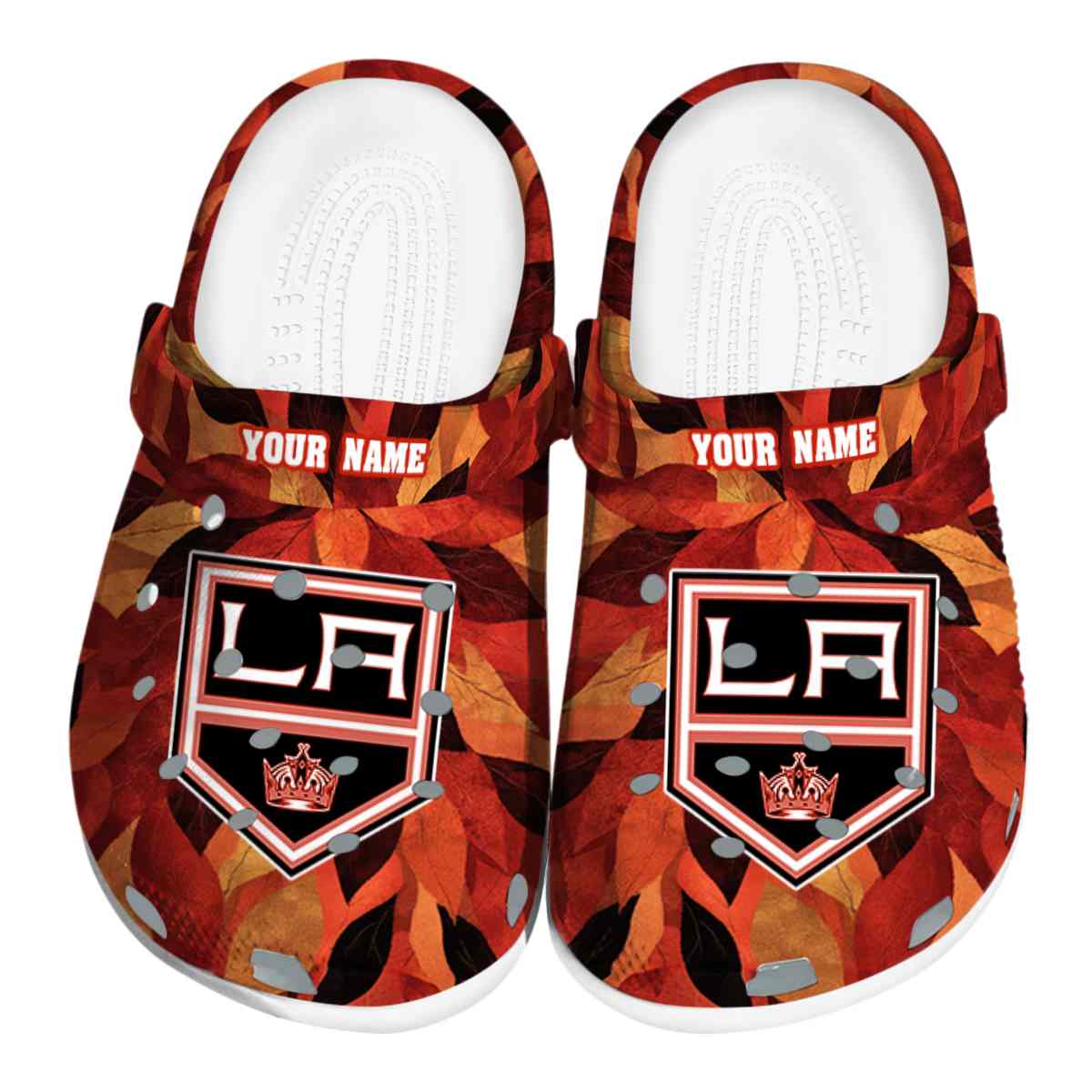 footwearmerch los angeles kings nhl sport crocs crocband clogs shoes comfortable for men women and kids lxxgi