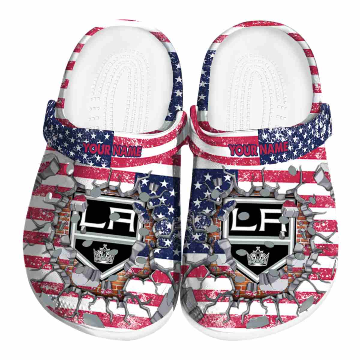 footwearmerch los angeles kings nhl sport crocs crocband clogs shoes comfortable for men women and kids pbnvd