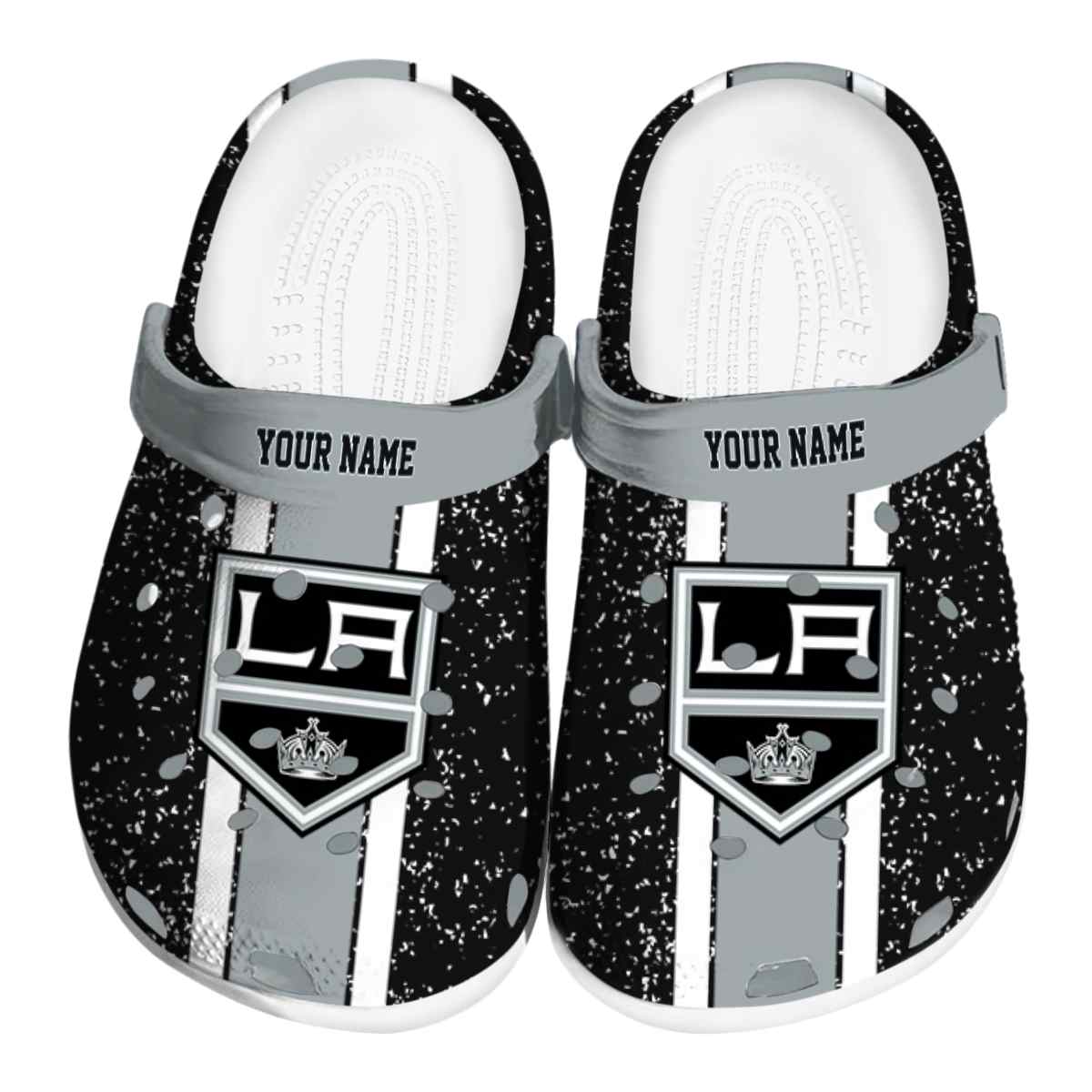 footwearmerch los angeles kings nhl sport crocs crocband clogs shoes comfortable for men women and kids sxfeu