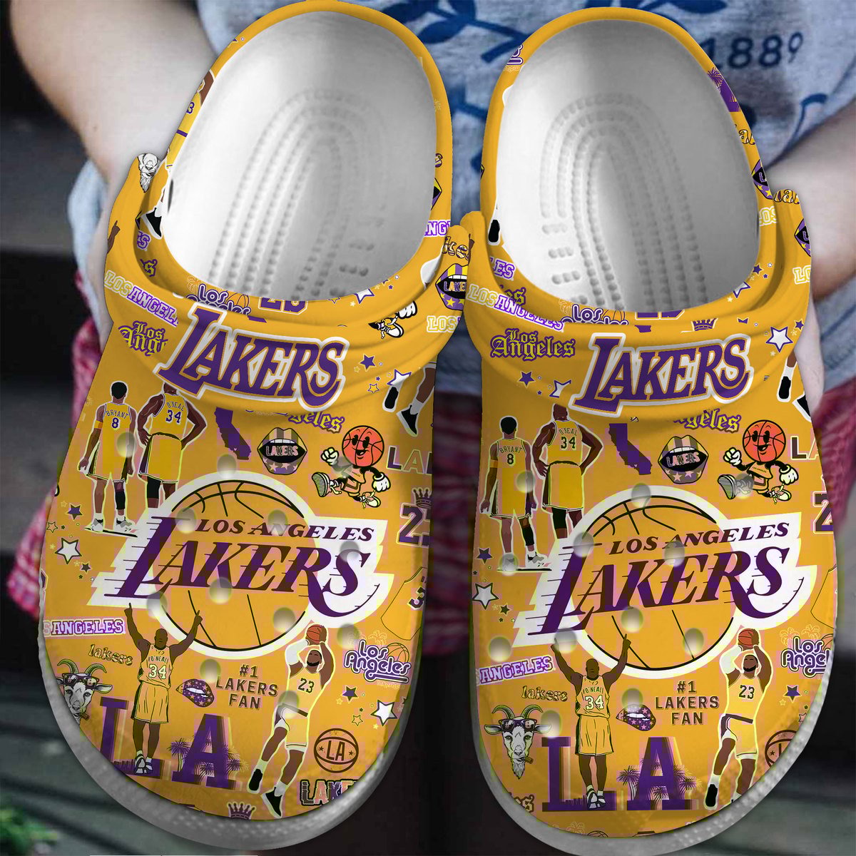 footwearmerch los angeles lakers nba sport crocs crocband clogs shoes comfortable for men women and kids kiwkx