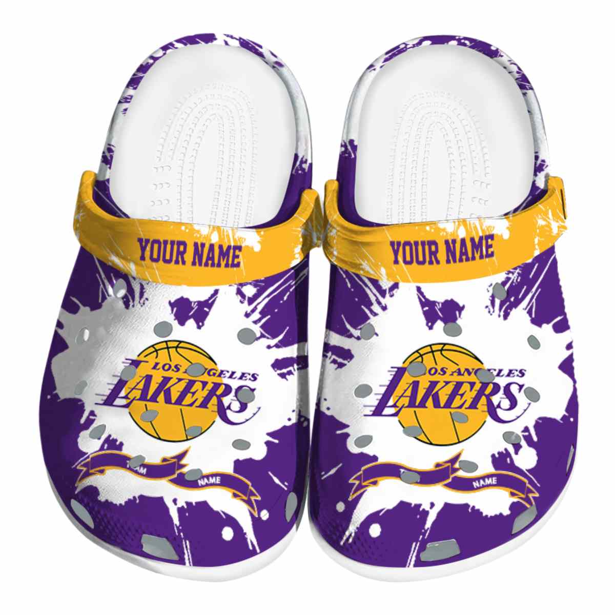 footwearmerch los angeles lakers nba sport crocs crocband clogs shoes comfortable for men women and kids porxm