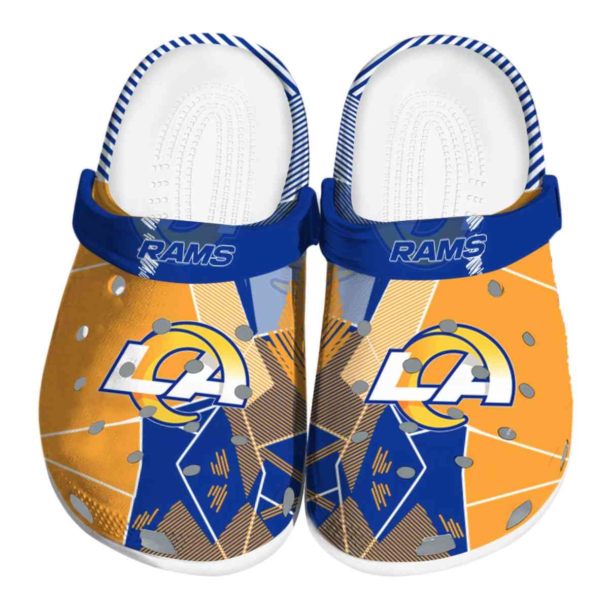 footwearmerch los angeles rams nfl sport crocs crocband clogs shoes comfortable for men women and kids 0oqgp