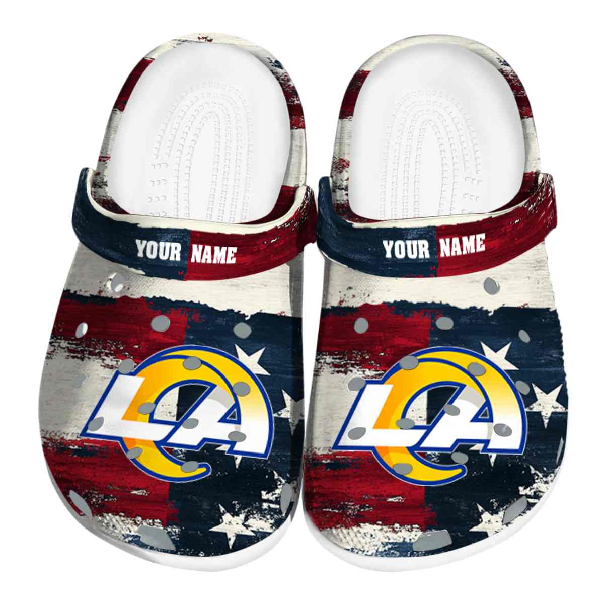 footwearmerch los angeles rams nfl sport crocs crocband clogs shoes comfortable for men women and kids 2kvzr