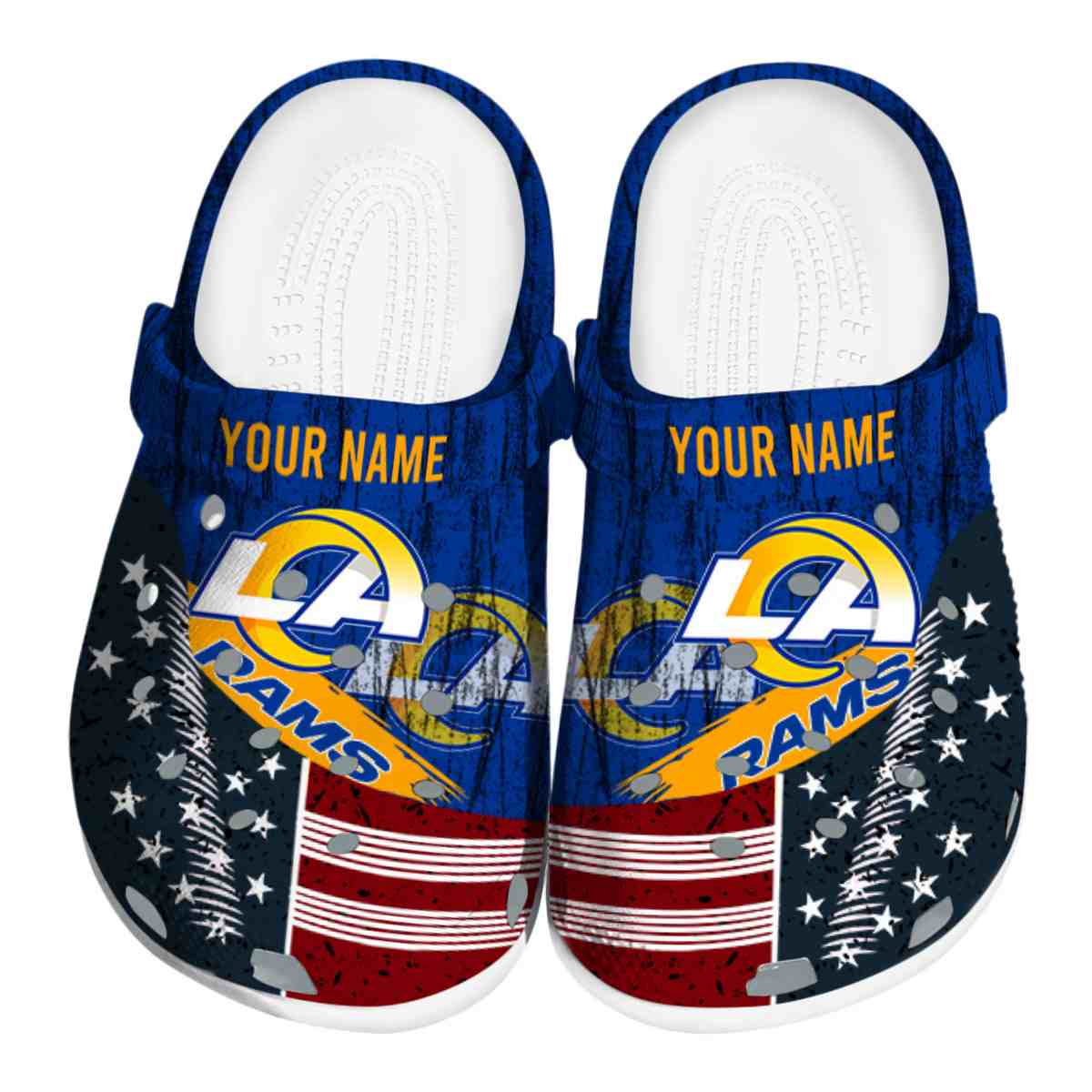 footwearmerch los angeles rams nfl sport crocs crocband clogs shoes comfortable for men women and kids 43lq2