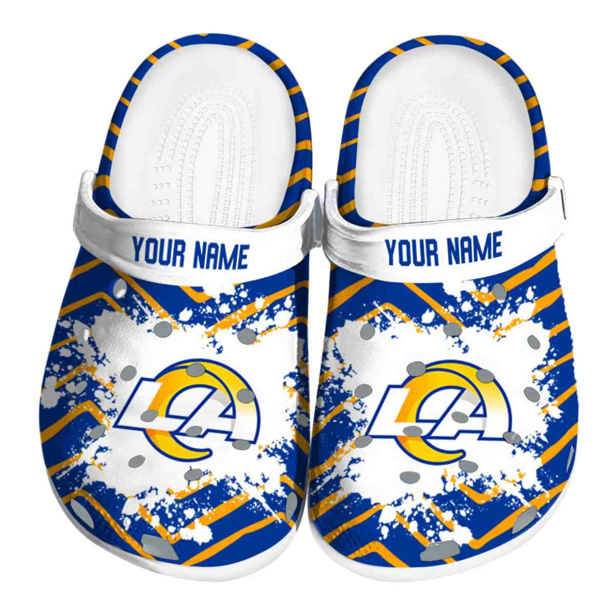 footwearmerch los angeles rams nfl sport crocs crocband clogs shoes comfortable for men women and kids ars9a