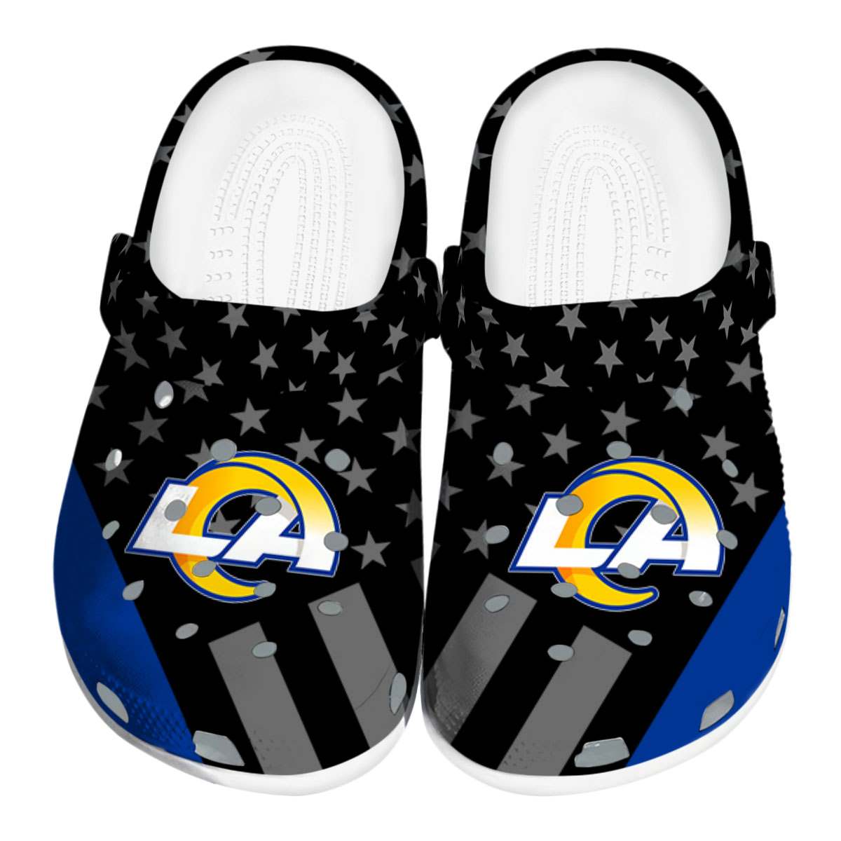footwearmerch los angeles rams nfl sport crocs crocband clogs shoes comfortable for men women and kids cziat