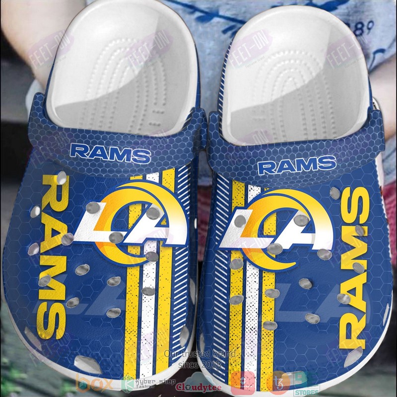 footwearmerch los angeles rams nfl sport crocs crocband clogs shoes comfortable for men women and kids hg2ya