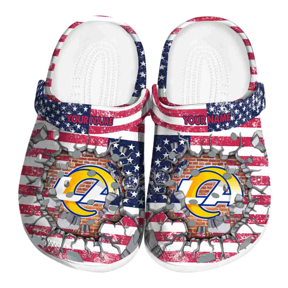 footwearmerch los angeles rams nfl sport crocs crocband clogs shoes comfortable for men women and kids j9qel