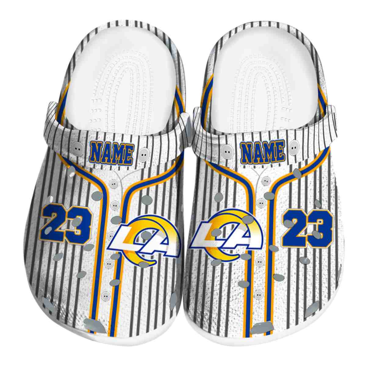 footwearmerch los angeles rams nfl sport crocs crocband clogs shoes comfortable for men women and kids kmnjp