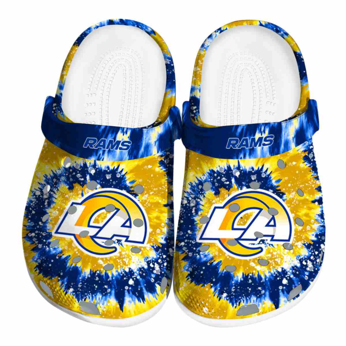 footwearmerch los angeles rams nfl sport crocs crocband clogs shoes comfortable for men women and kids lgkn5