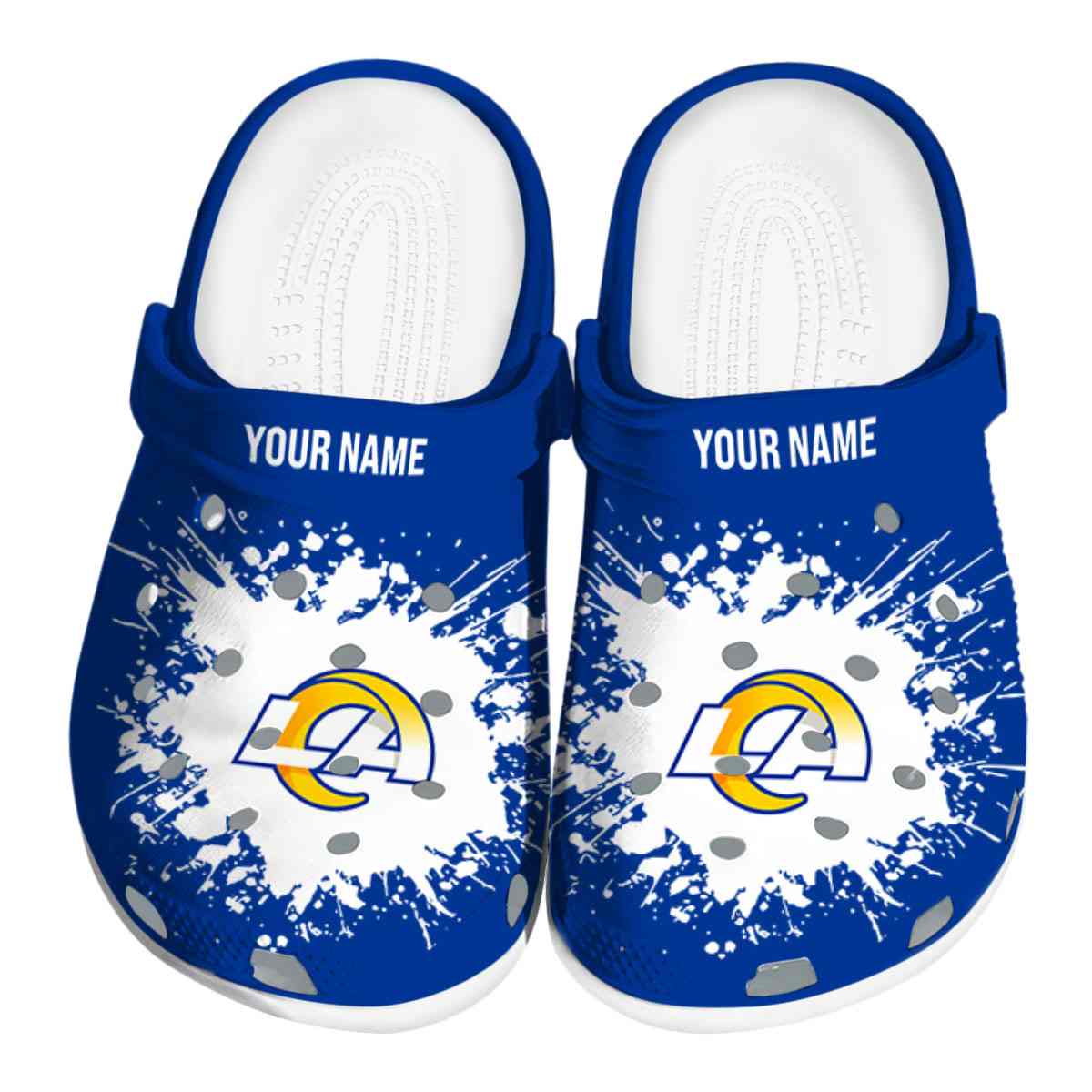 footwearmerch los angeles rams nfl sport crocs crocband clogs shoes comfortable for men women and kids miik0