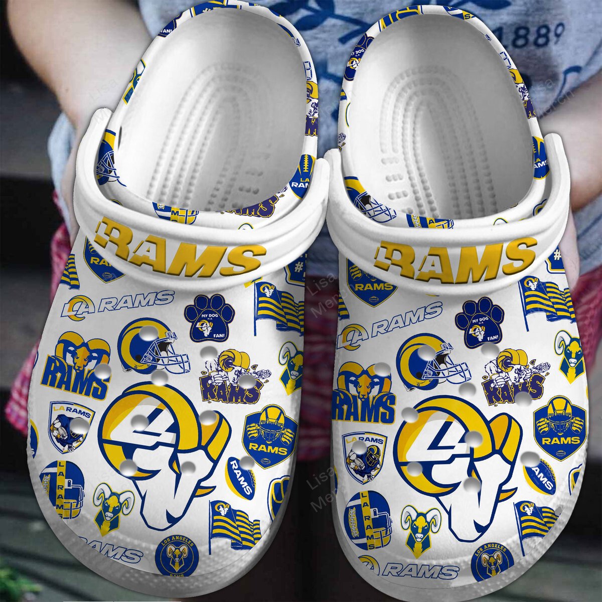 footwearmerch los angeles rams nfl sport crocs crocband clogs shoes comfortable for men women and kids vqsuw