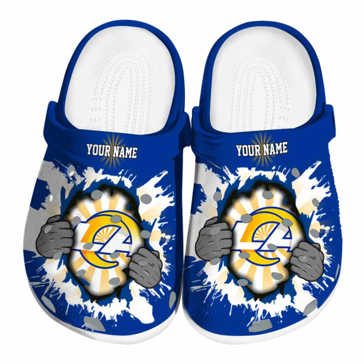 footwearmerch los angeles rams nfl sport crocs crocband clogs shoes comfortable for men women and kids xjz0c