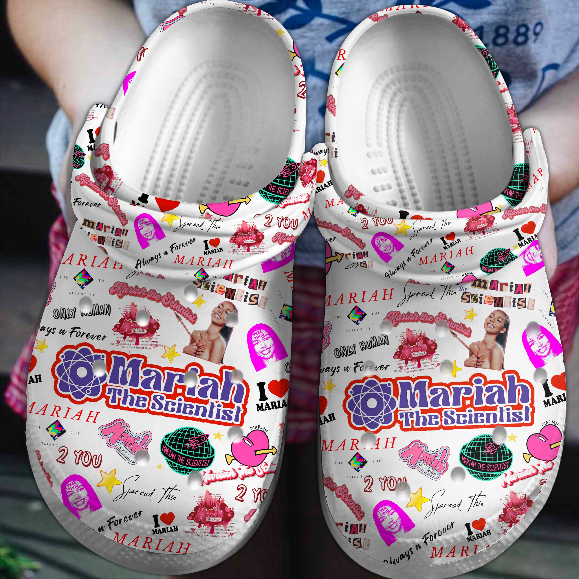 footwearmerch mariah carey music crocs crocband clogs shoes comfortable for men women and kids i2d8r