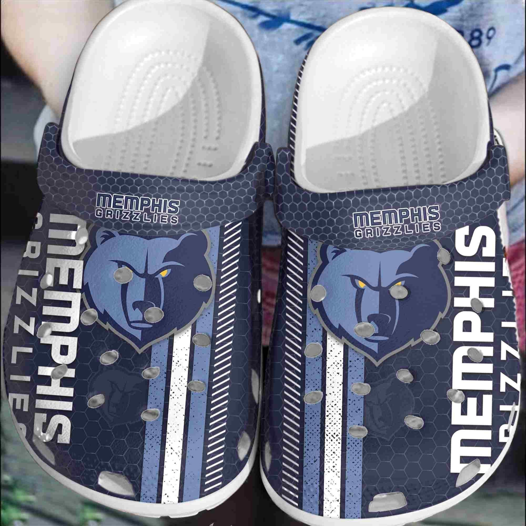 footwearmerch memphis grizzlies basketball club clogs shoes comfortable crocband crocs for men women q4uml