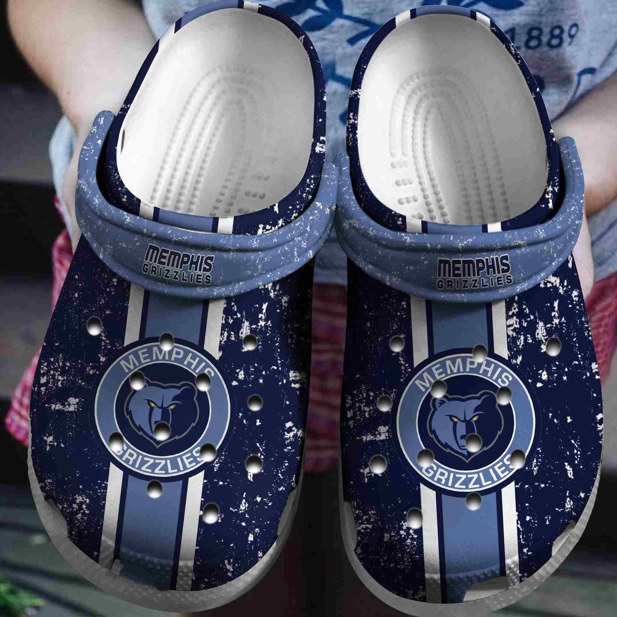footwearmerch memphis grizzlies basketball club clogs shoes comfortable crocs crocband for men women nkqbr