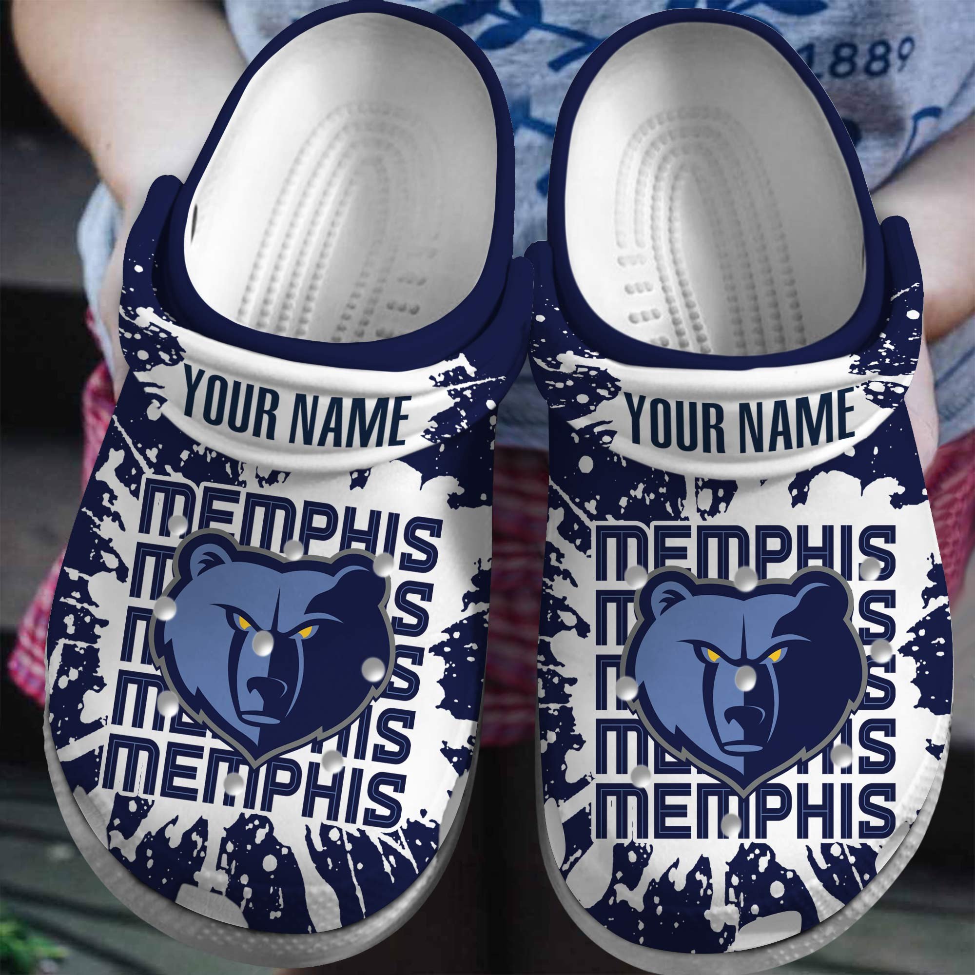 footwearmerch memphis grizzlies nba basketball sport crocs crocband clogs shoes comfortable for men women and kids kq5tr