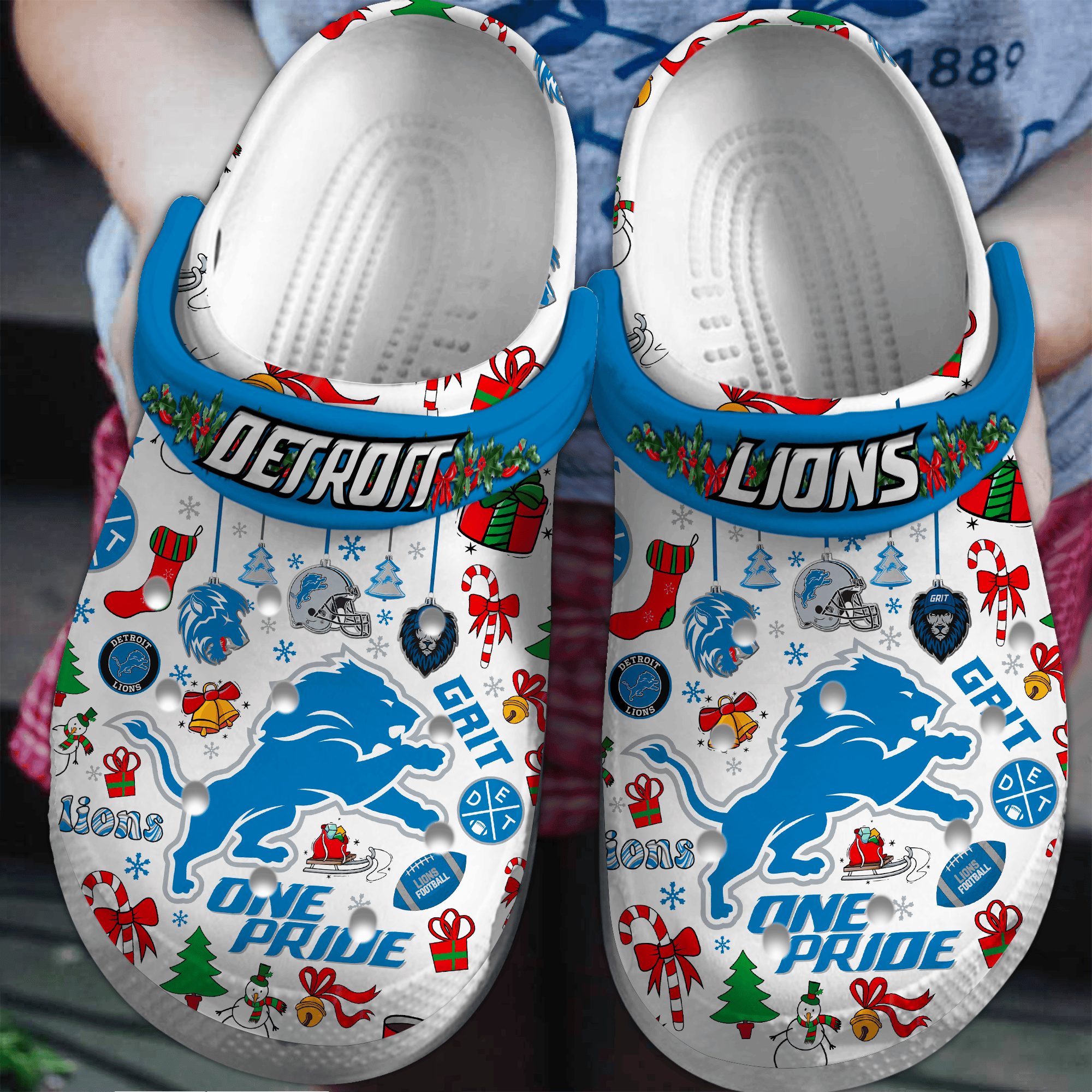 footwearmerch merry christmas detroit lions nfl sport crocs crocband clogs shoes comfortable for men women and kids 5ivm3