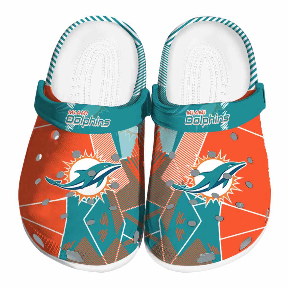 footwearmerch miami dolphins nfl sport crocs crocband clogs shoes comfortable for men women and kids 37zdm