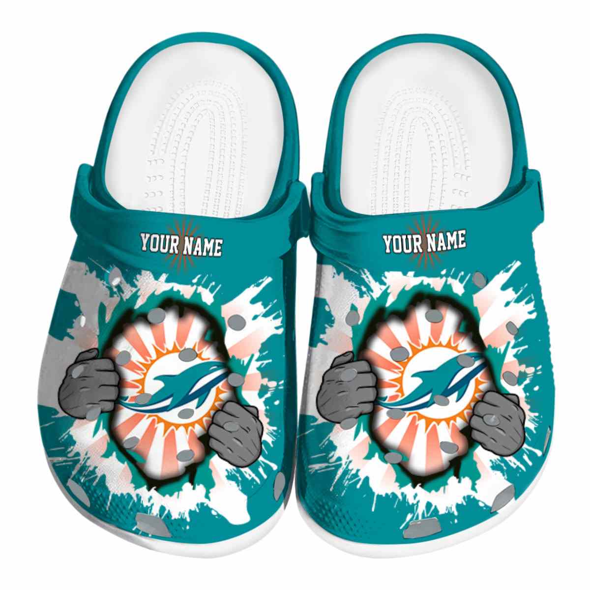 footwearmerch miami dolphins nfl sport crocs crocband clogs shoes comfortable for men women and kids 3imjv