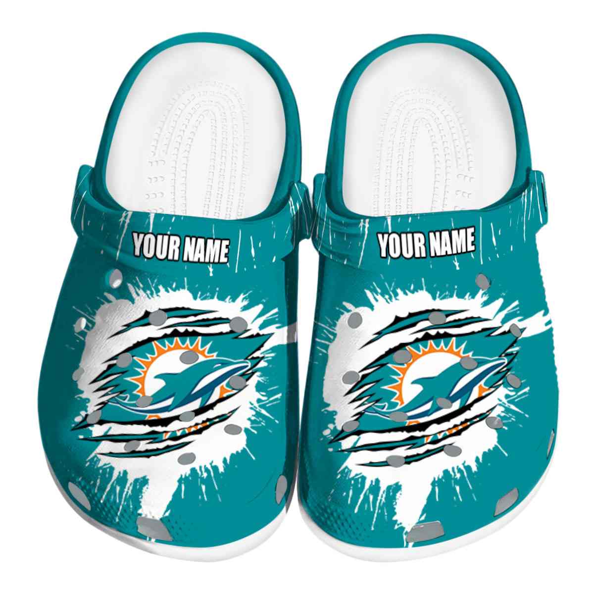footwearmerch miami dolphins nfl sport crocs crocband clogs shoes comfortable for men women and kids ku80z