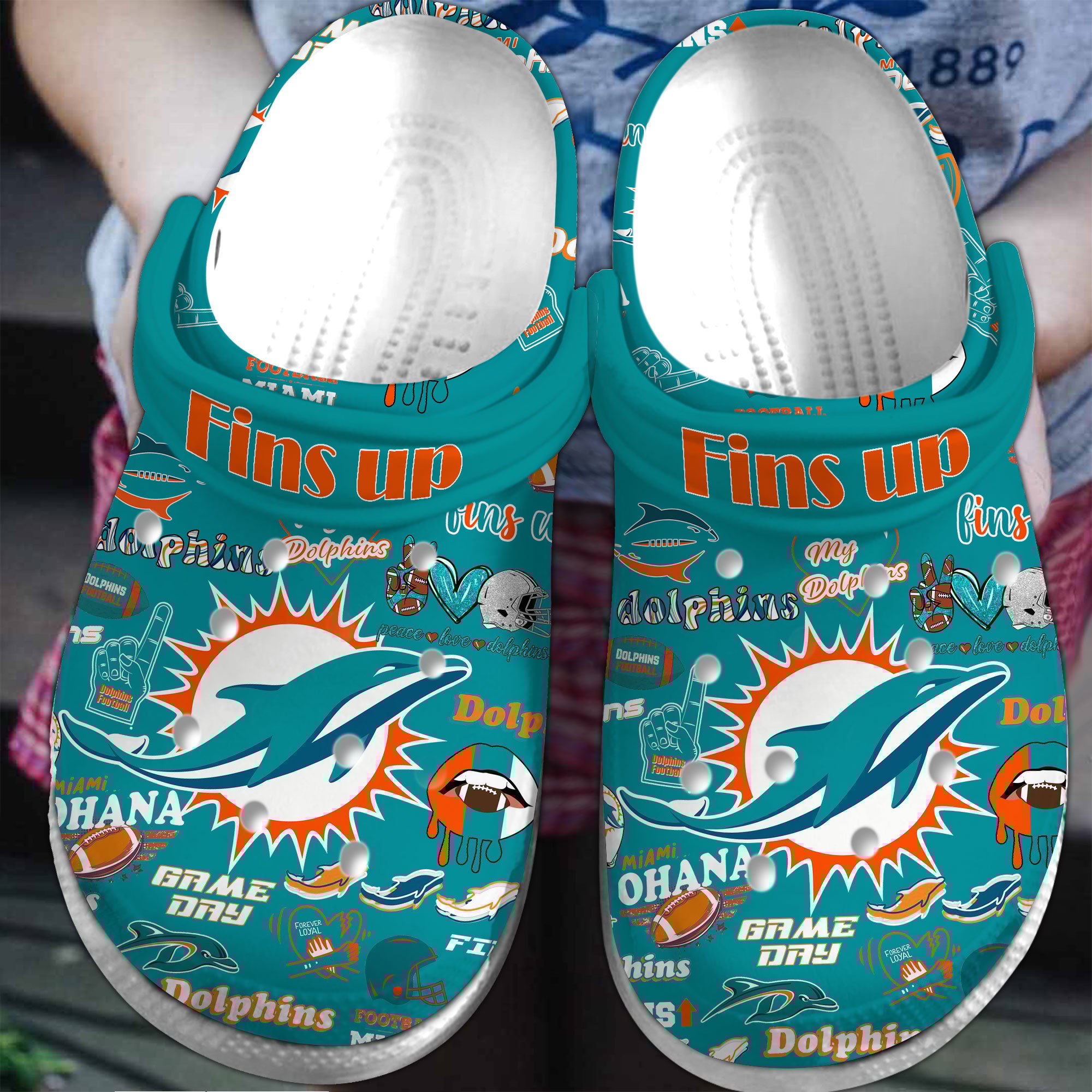 footwearmerch miami dolphins nfl sport crocs crocband clogs shoes comfortable for men women and kids mgjyh