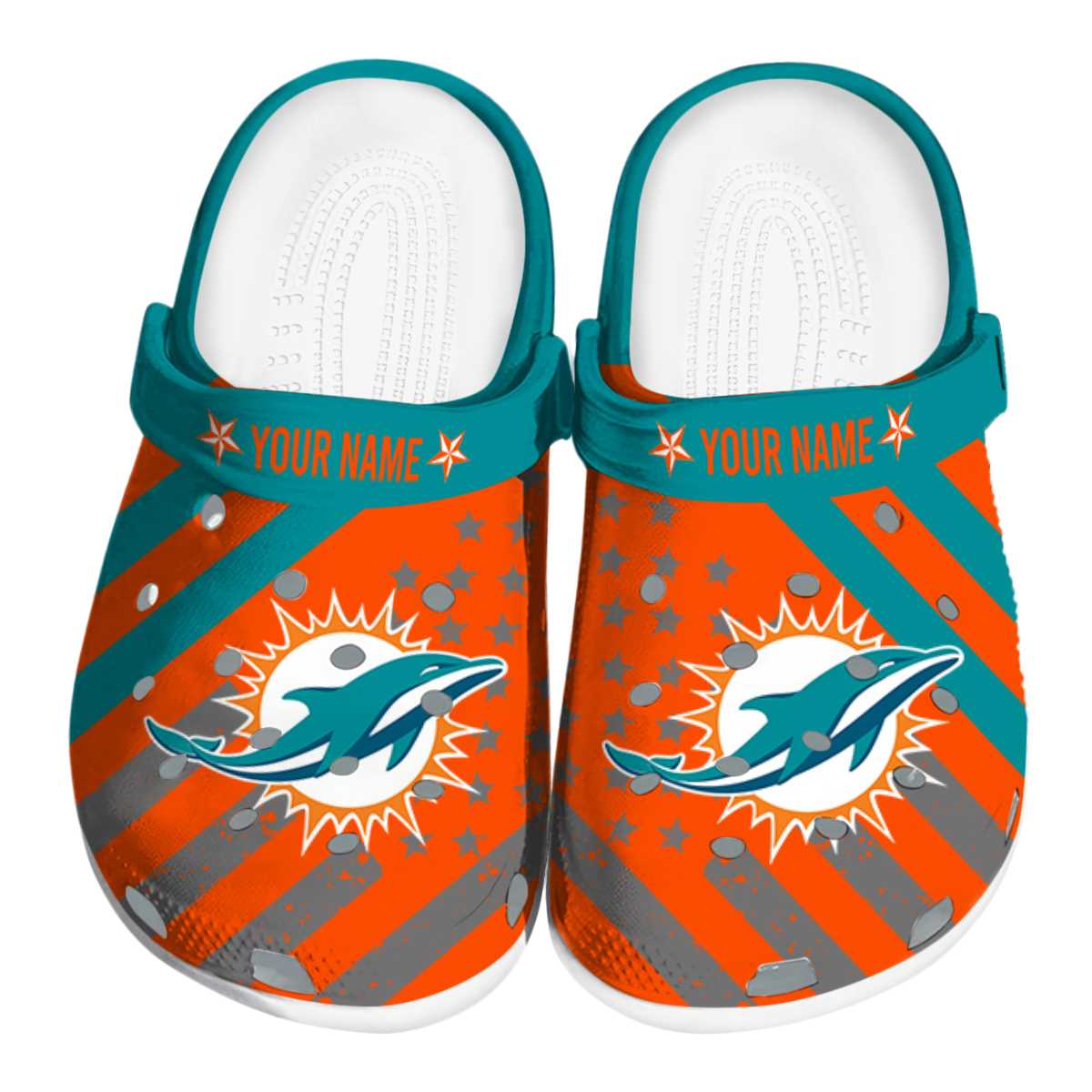 footwearmerch miami dolphins nfl sport crocs crocband clogs shoes comfortable for men women and kids v96px