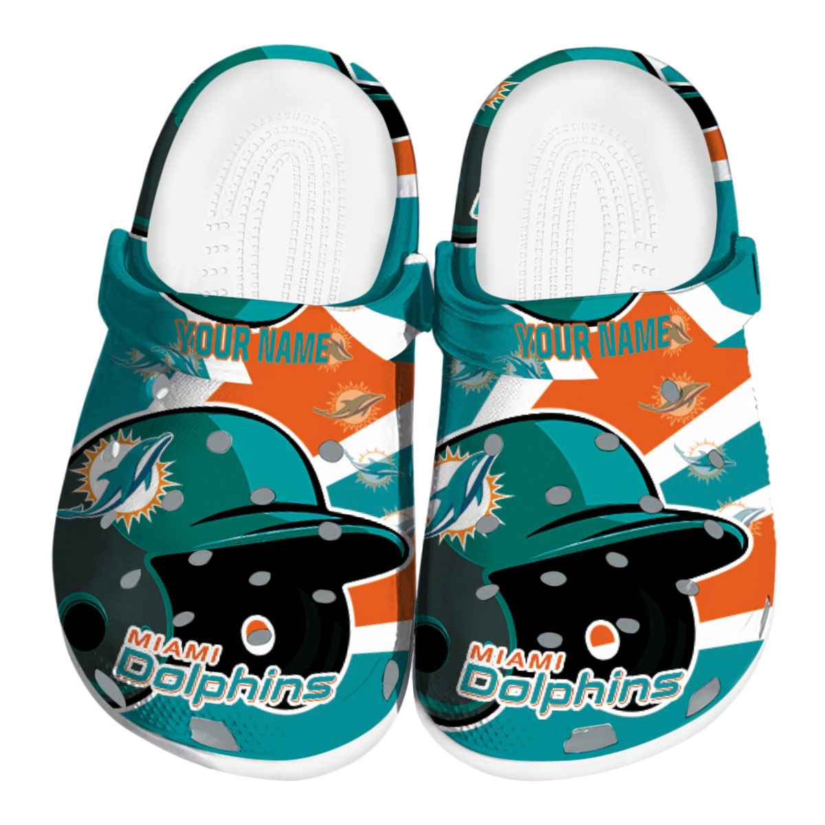 footwearmerch miami dolphins nfl sport crocs crocband clogs shoes comfortable for men women and kids w3ize