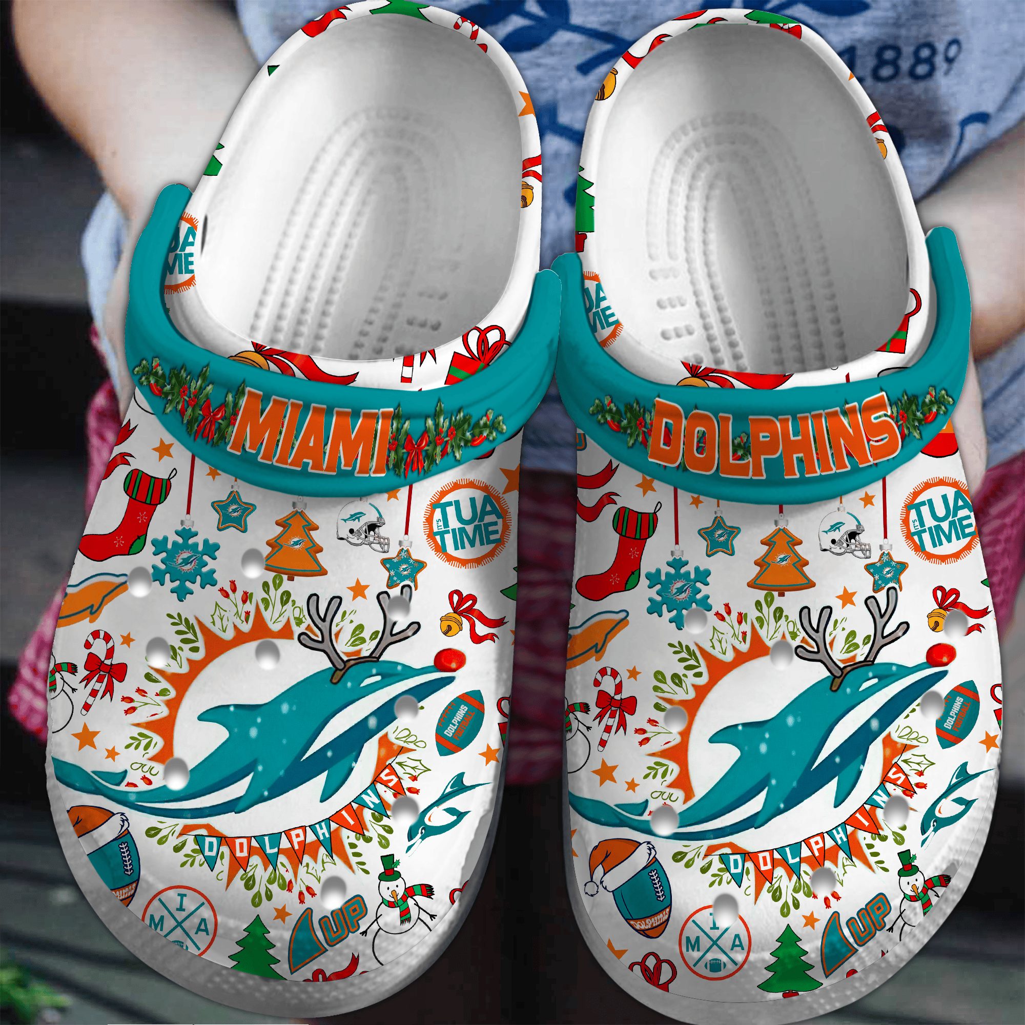 footwearmerch miami dolphins nfl sport crocs crocband clogs shoes comfortable for men women and kids xgedd