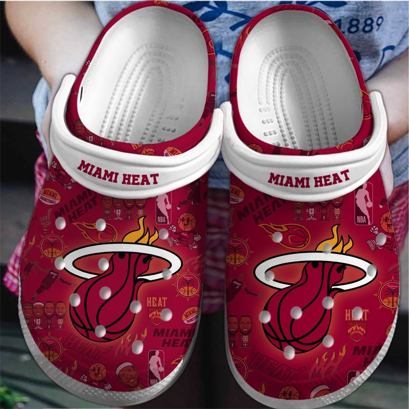 footwearmerch miami heat nba sport clogs 7vjfj