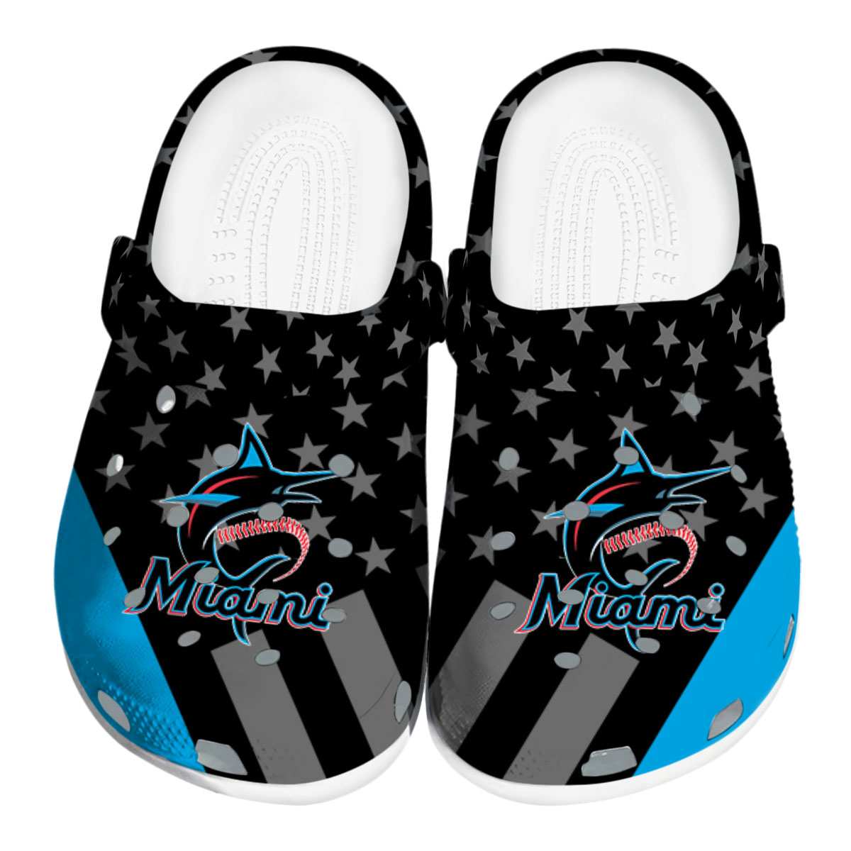 footwearmerch miami marlins mlb sport crocs crocband clogs shoes comfortable for men women and kids 5wo39