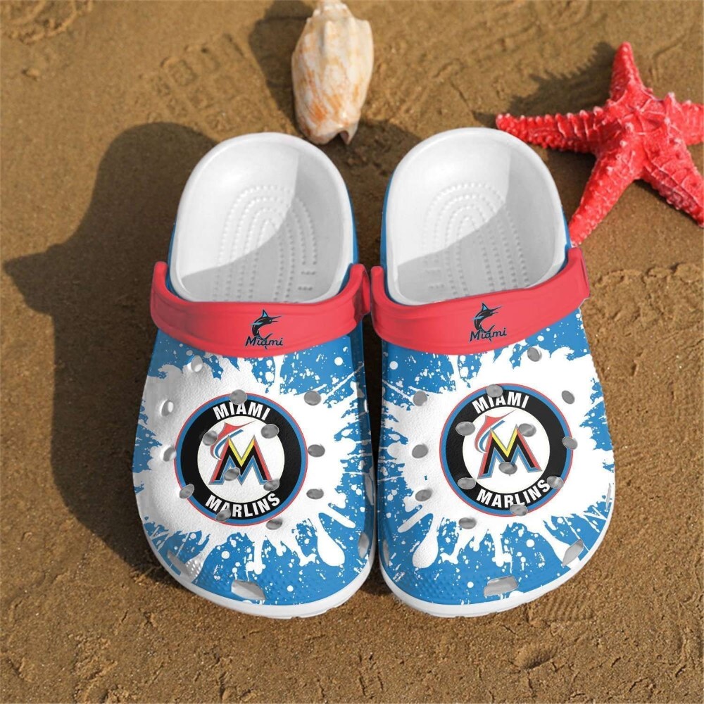 footwearmerch miami marlins mlb sport crocs crocband clogs shoes comfortable for men women and kids ccpzy