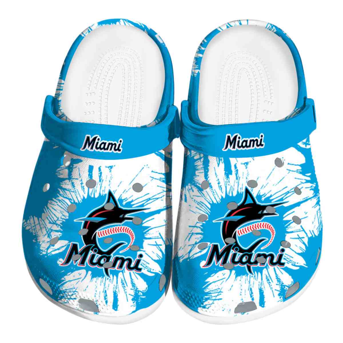 footwearmerch miami marlins mlb sport crocs crocband clogs shoes comfortable for men women and kids lttzh